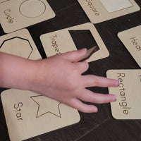 Shapes Puzzle Wood Flash Cards