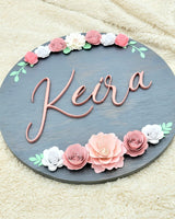 
              Paper Flowers Name Sign
            
