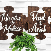 Puzzle Piece Wood Name Signs