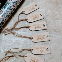 Gift Tag Set Wooden