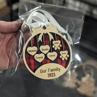 Family Wooden Ornaments