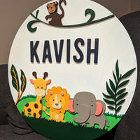 Safari Themed Name Sign