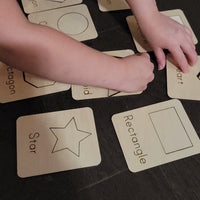 Shapes Puzzle Wood Flash Cards