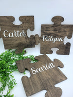 
              Puzzle Piece Wood Name Signs
            