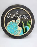 
              Welcome Sea Turtle Mini Sign
            