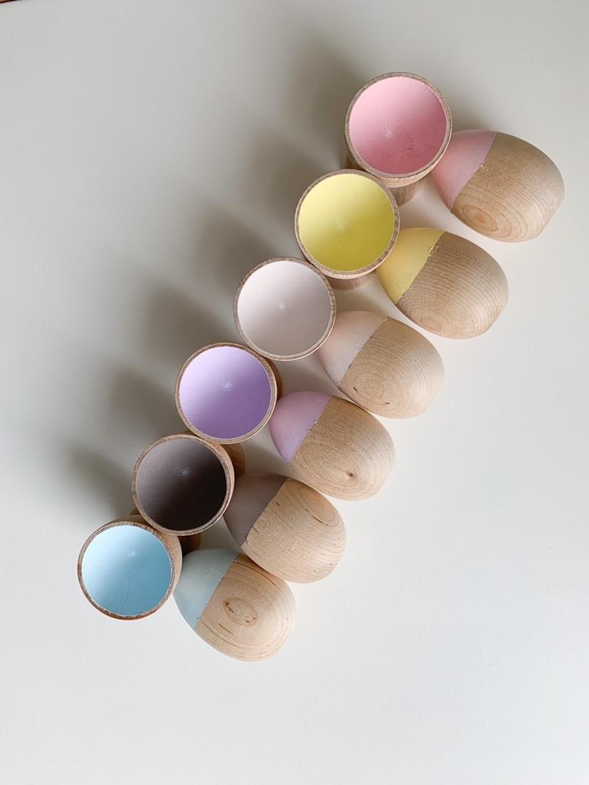 Colour Sorting Egg Set Wooden