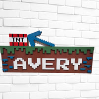 
              Minecraft Inspired Name Sign
            
