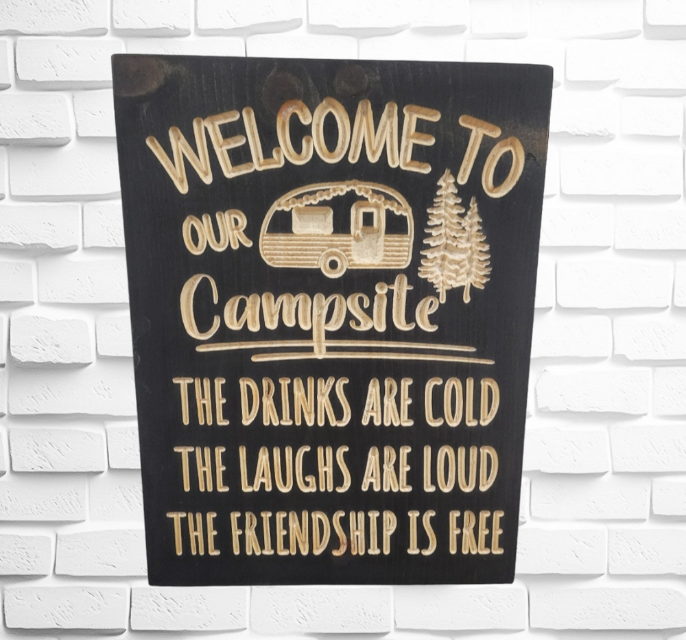 Campsite Engraved sign