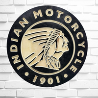 Indian Motorcycle Engraved Sign