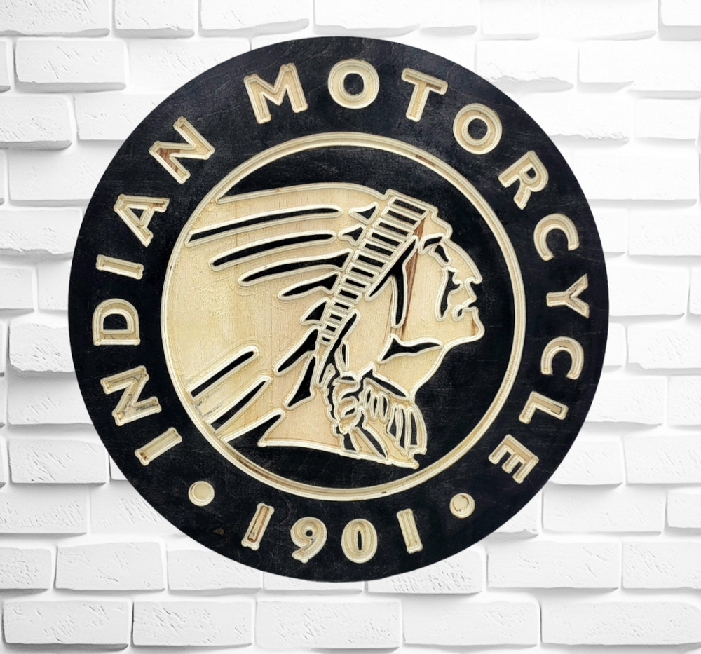 Indian Motorcycle Engraved Sign