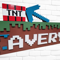 Minecraft Inspired Name Sign