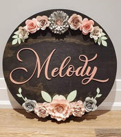 
              Paper Flowers Name Sign
            
